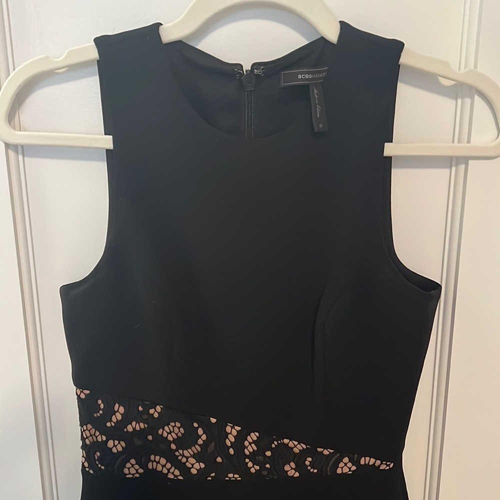 BCBG black mermaid gown